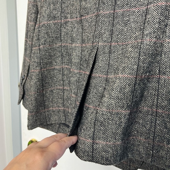 Treasure & Bond Plaid Double-breasted Blazer S Windowpane Herringbone - Picture 12 of 15
